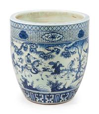 A Large Chinese Export Blue and White Porcelain Fish Bowl