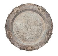 A Chinese Silver Plate Circular Tray Diameter 22 1/4 inches. — 20TH CENTURY