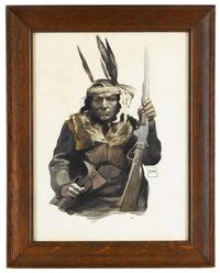 Edmund Montague Morris (Canadian 1871-1913) two portraits of native american leaders