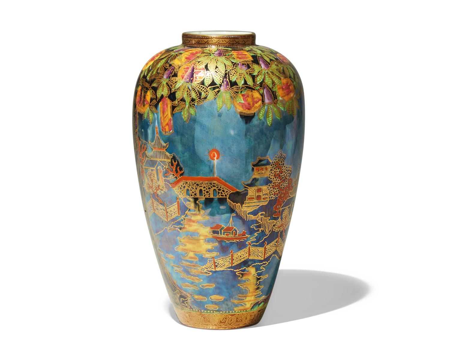 A Wedgwood Fairyland lustre "Willow" vase, decoration designed by Daisy Makeig-Jones (1881-1945), England, circa 1920s