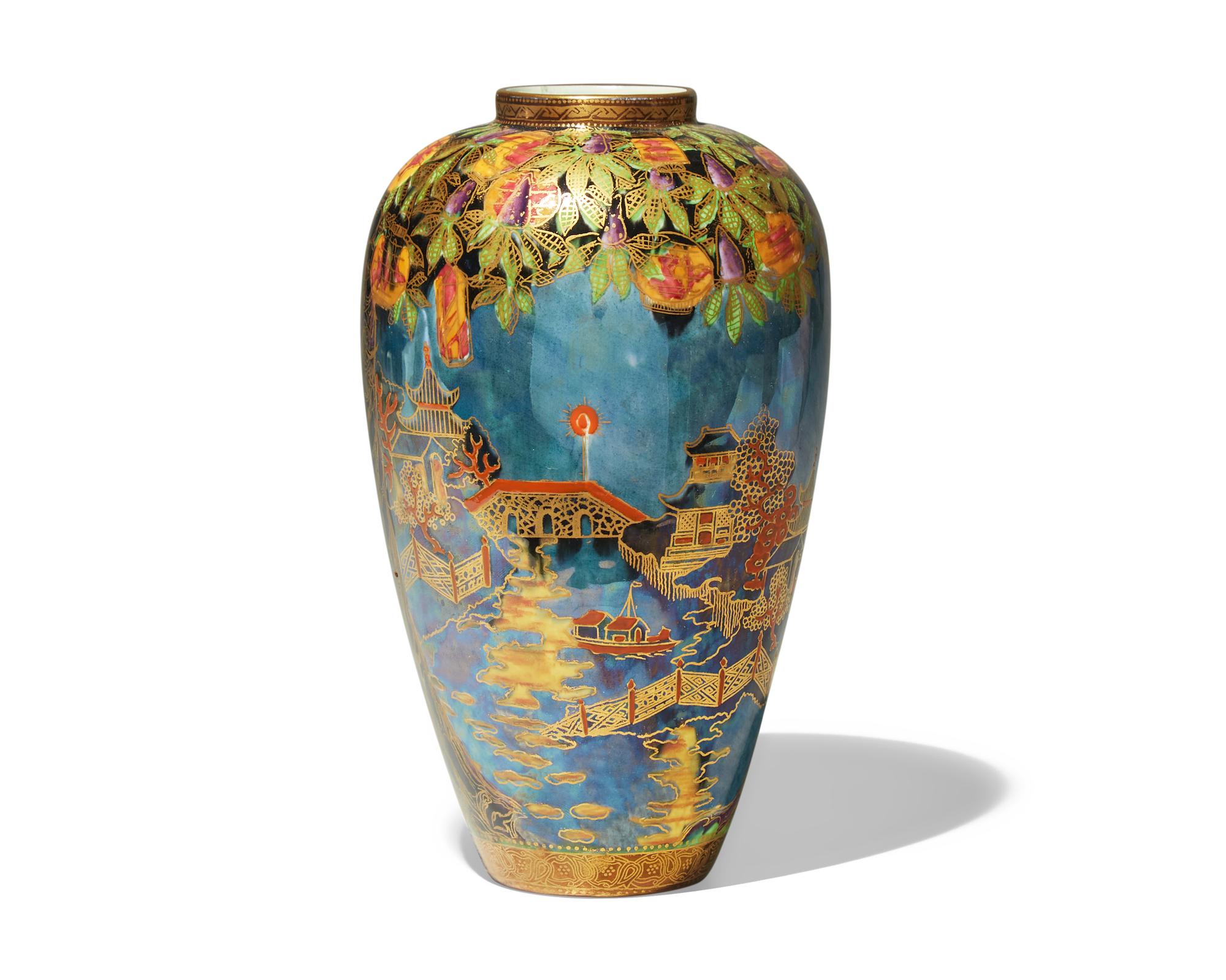 A Wedgwood Fairyland lustre "Willow" vase, decoration designed by Daisy Makeig-Jones (1881-1945), England, circa 1920s