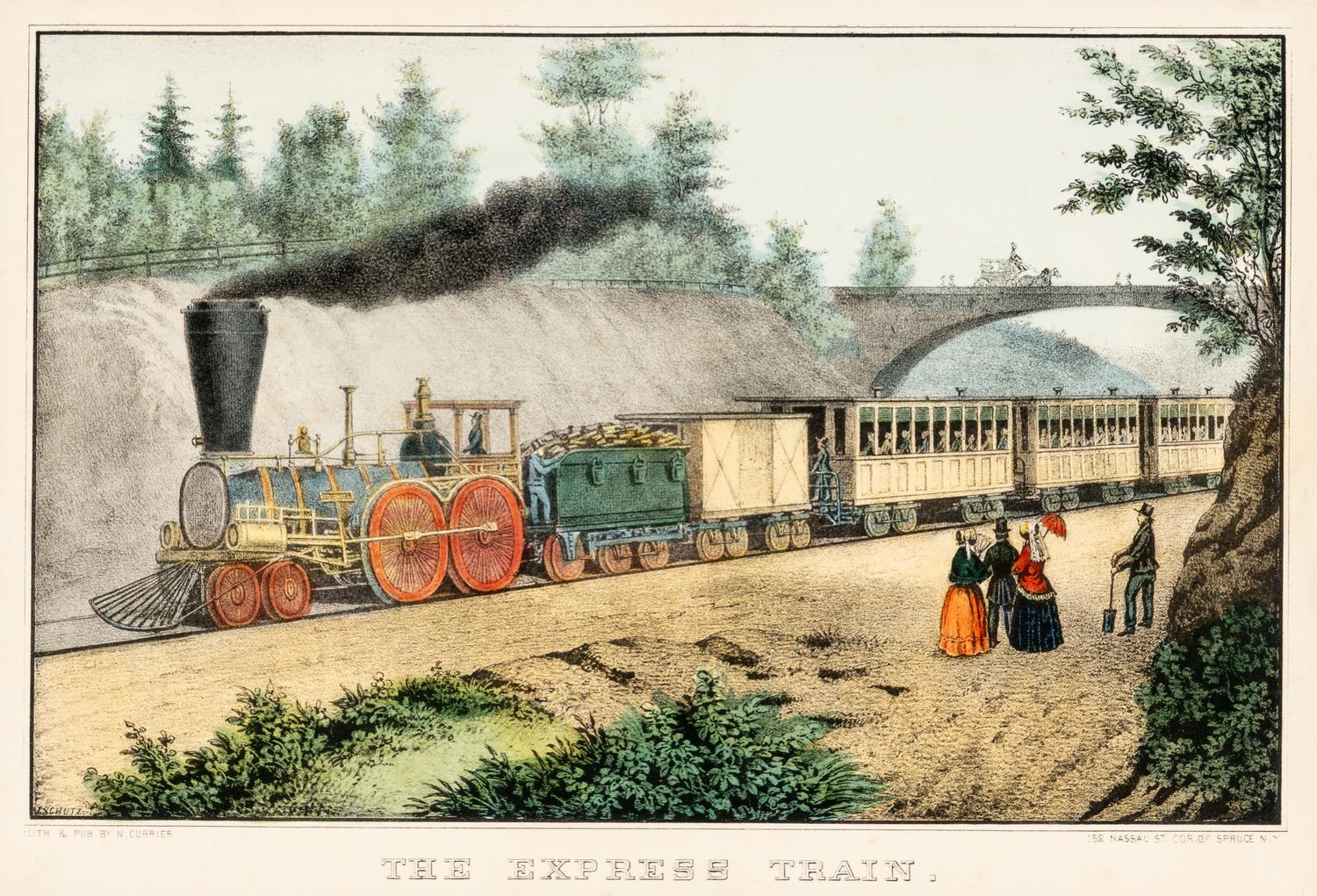 [AMERICANA - CURRIER & IVES]. A group of 7 small format lithographs, comprising: