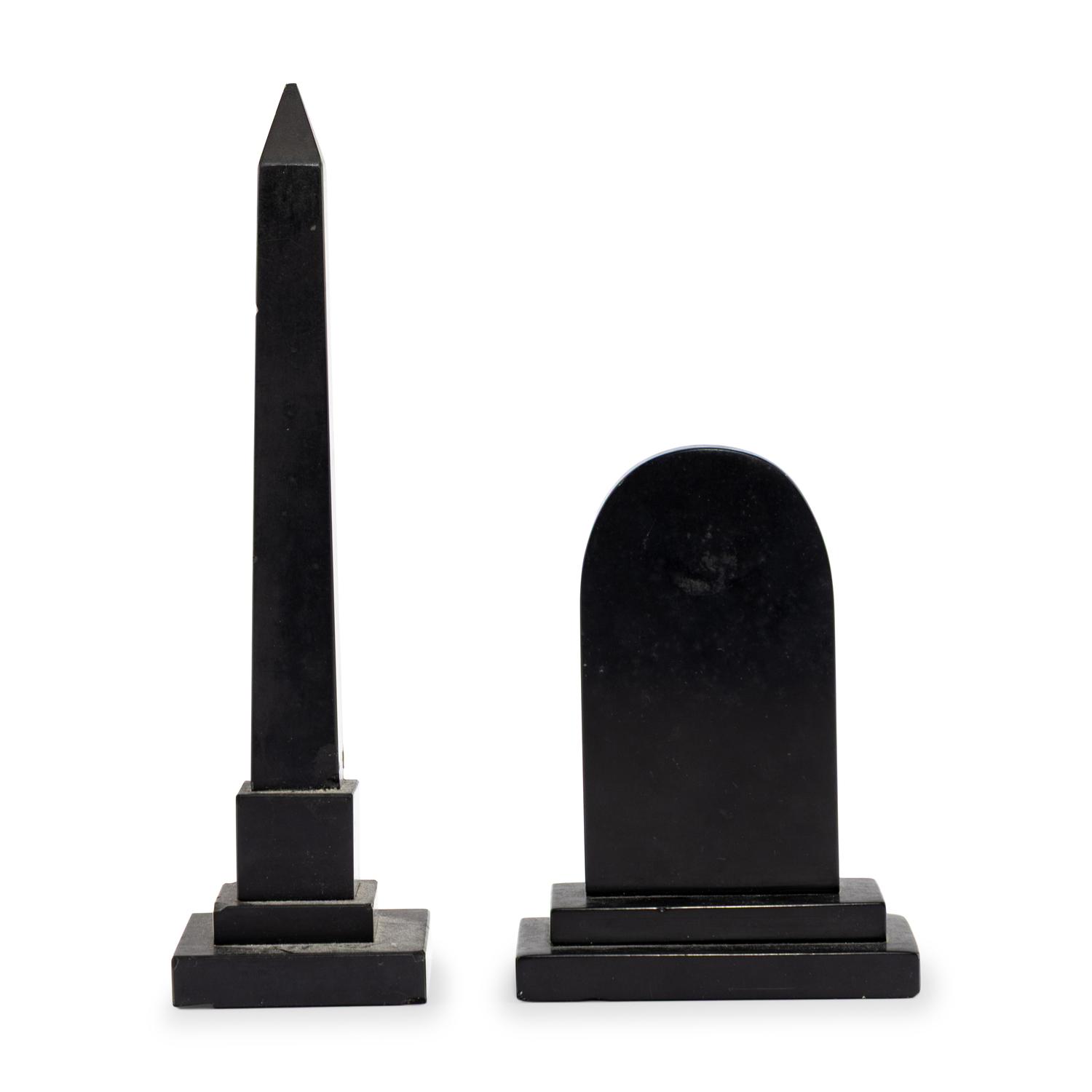 Two Grand Tour Specimen Marble Desk Articles