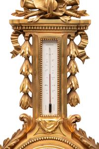 A French Gilt Bronze Clock and Barometer
