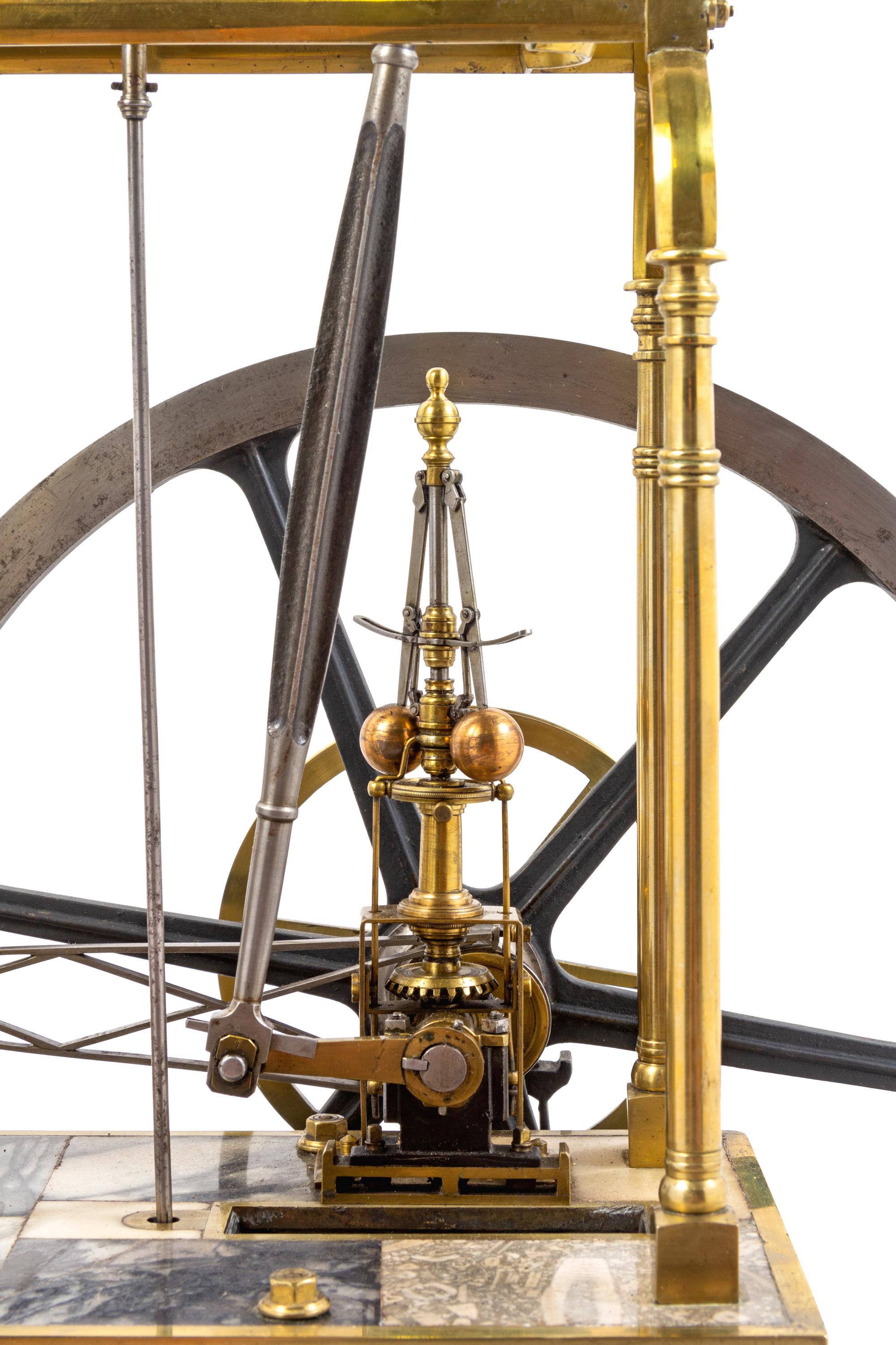 A Brass and Silvered Metal Chadburns Condensing Steam Engine
