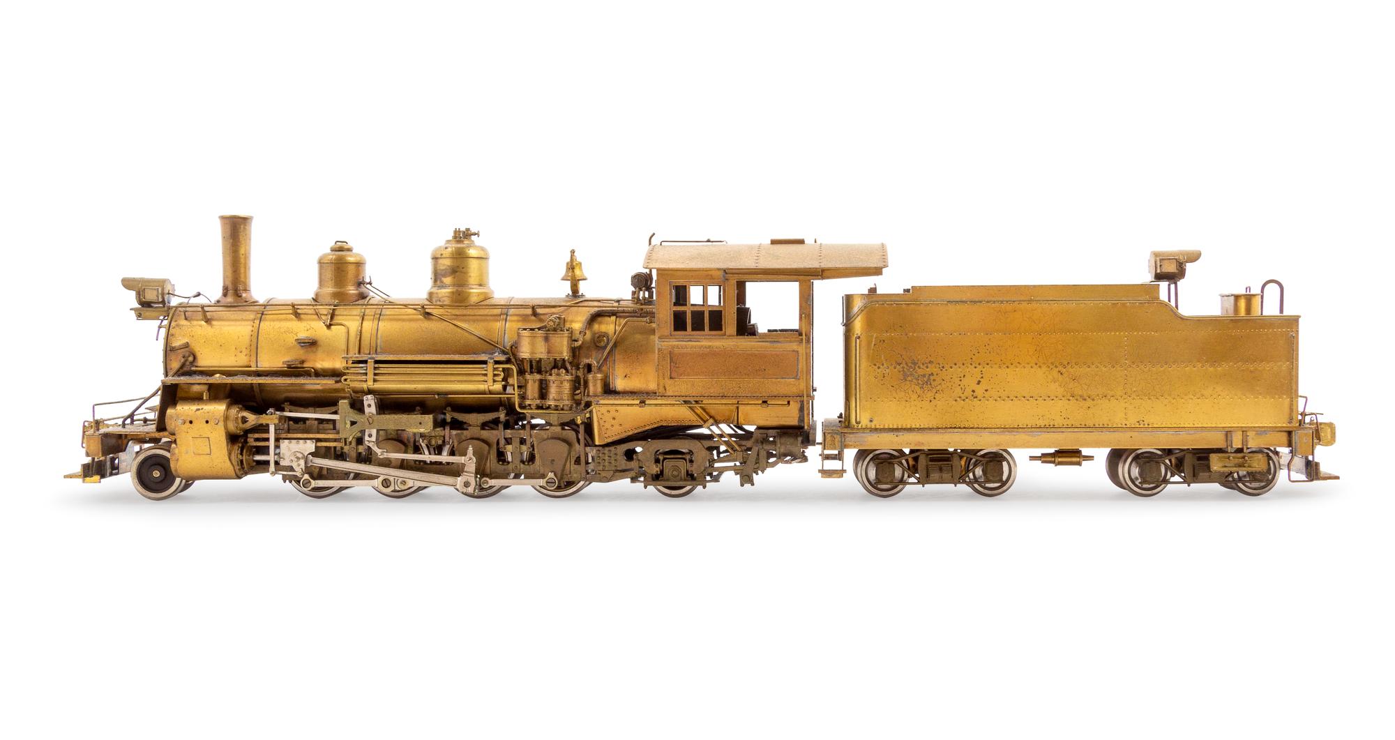 A Group of Three Japanese Brass Locomotive and Tenders
