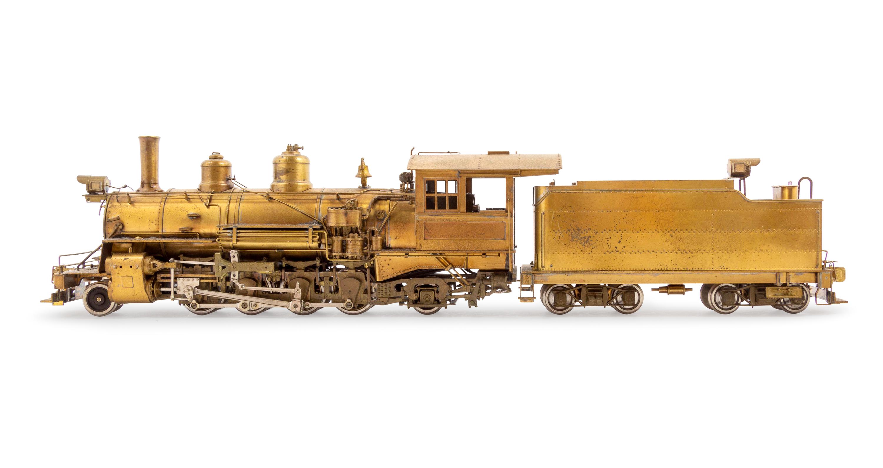 A Group of Three Japanese Brass Locomotive and Tenders