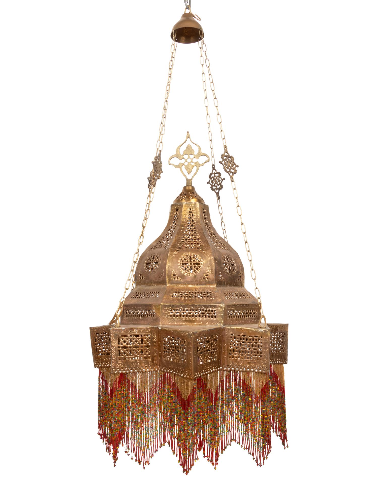 A Group of Three Syrian Brass Lanterns