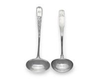 Two Federal Silver Punch Ladles