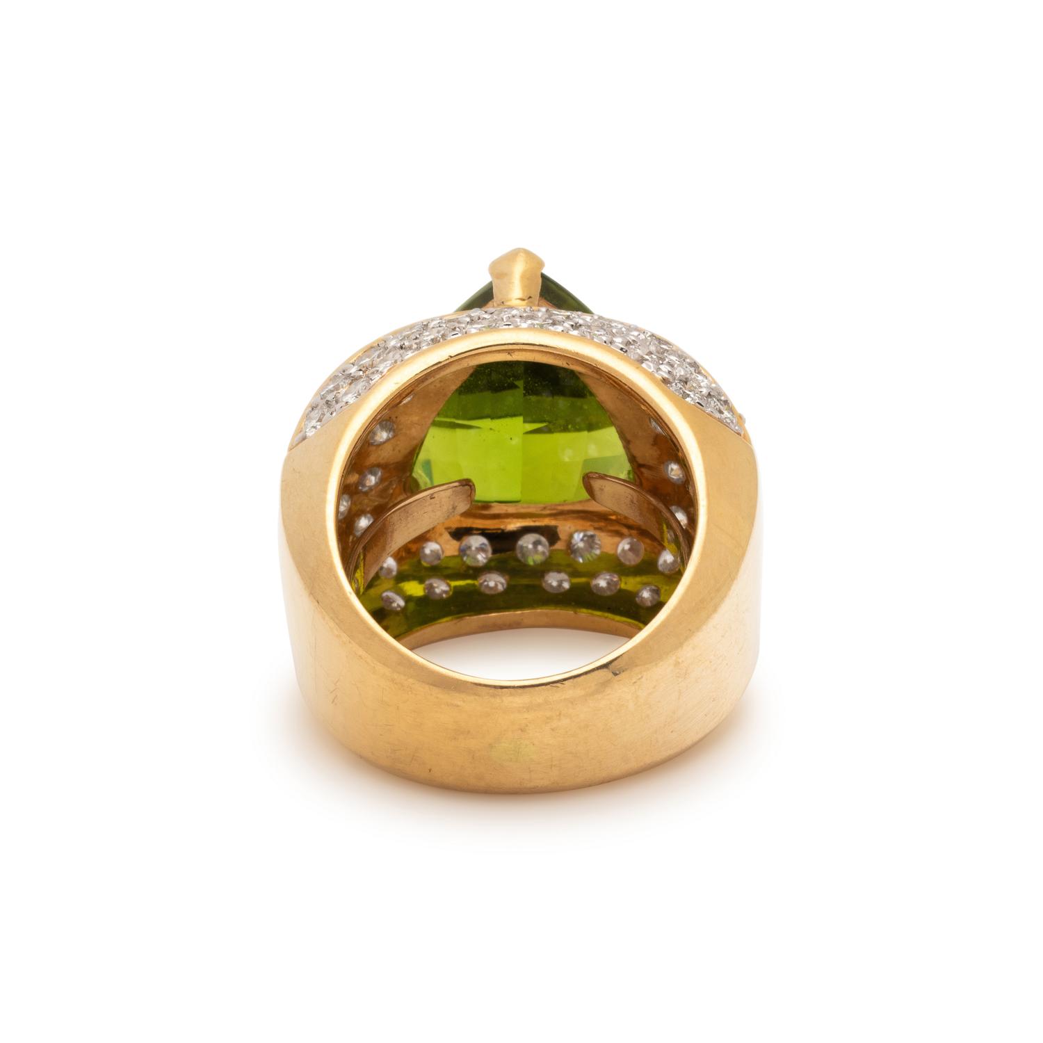 PERIDOT AND DIAMOND RING