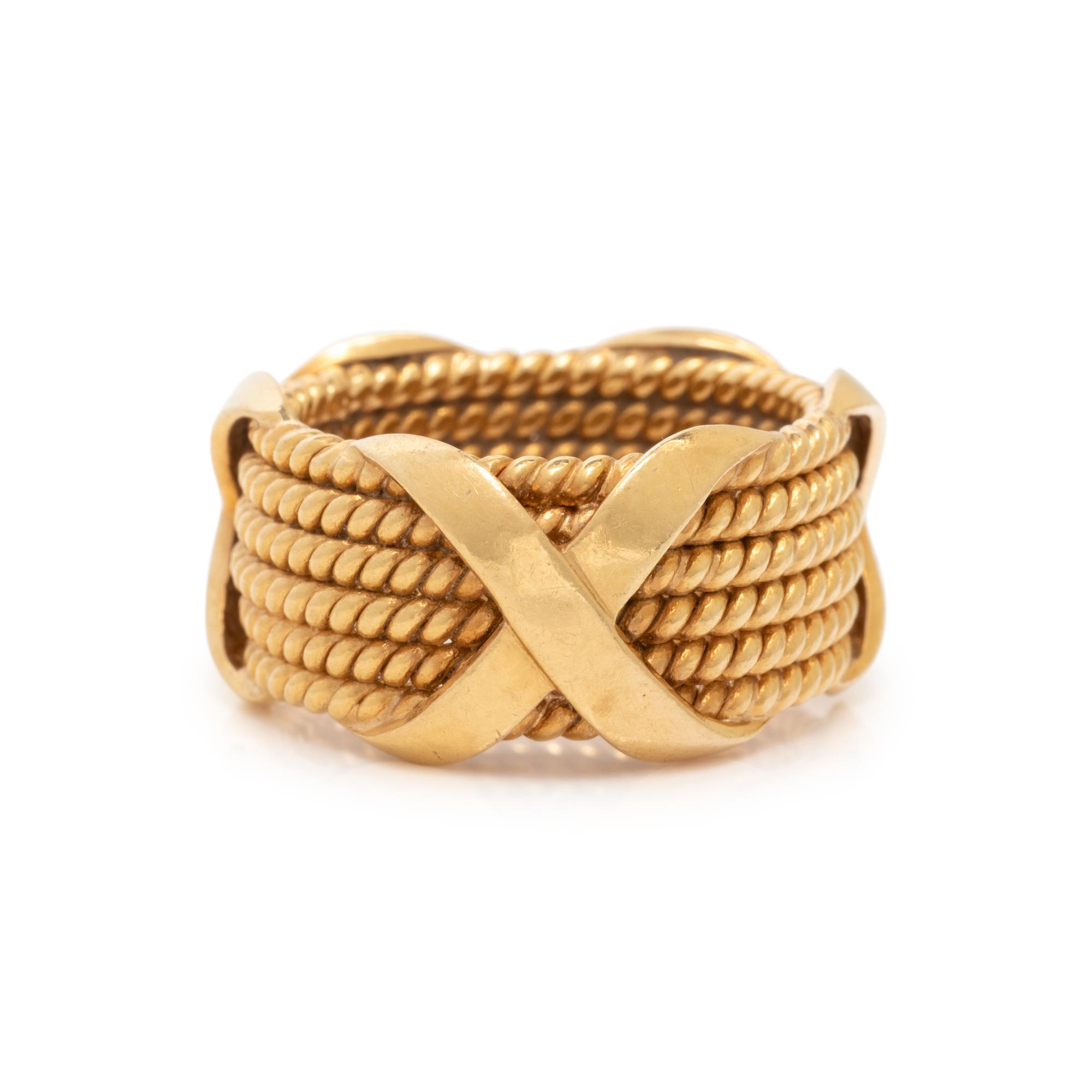 TIFFANY & CO., SCHLUMBERGER, YELLOW GOLD 'X' RING