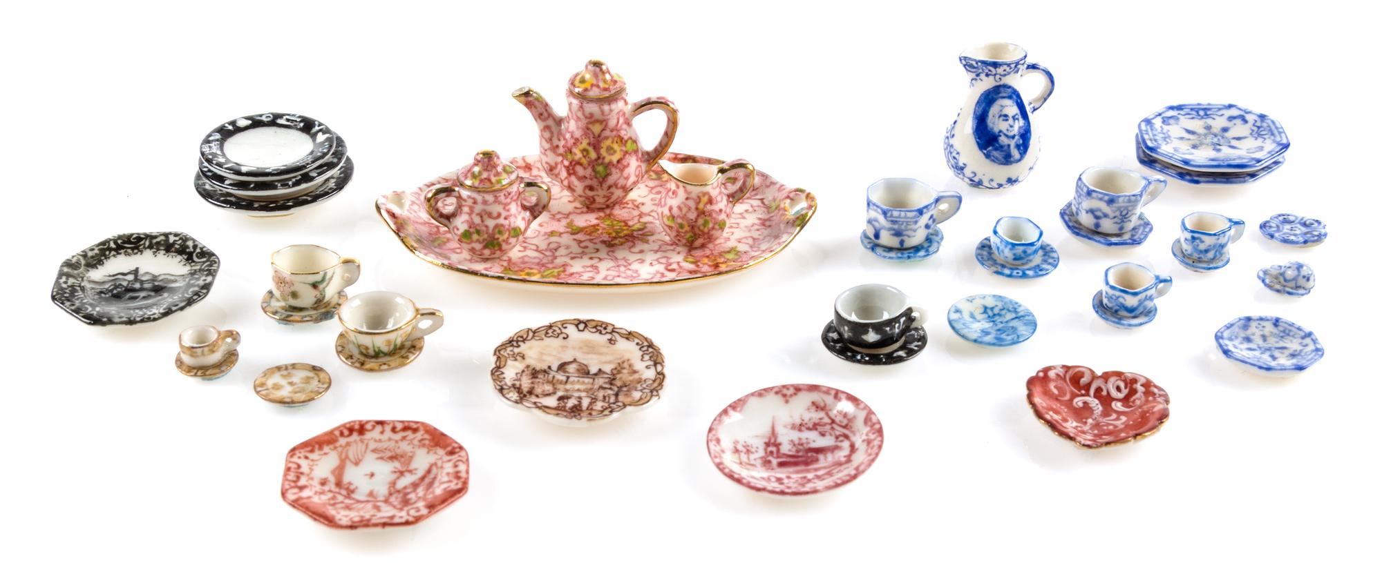 A Collection of Porcelain Table Articles Width of serving tray 2 1/2 inches. — Ina Williams