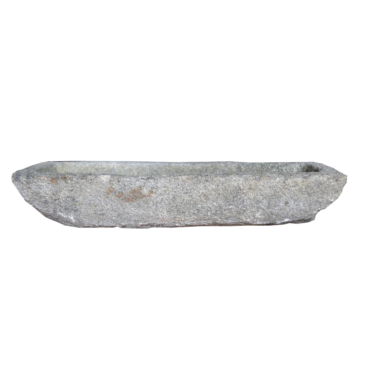 A Carved Granite Trough 56" W x 17 D x 11" H — Czech Republic, Circa 1800