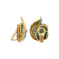TURQUOISE AND DIAMOND EARRINGS