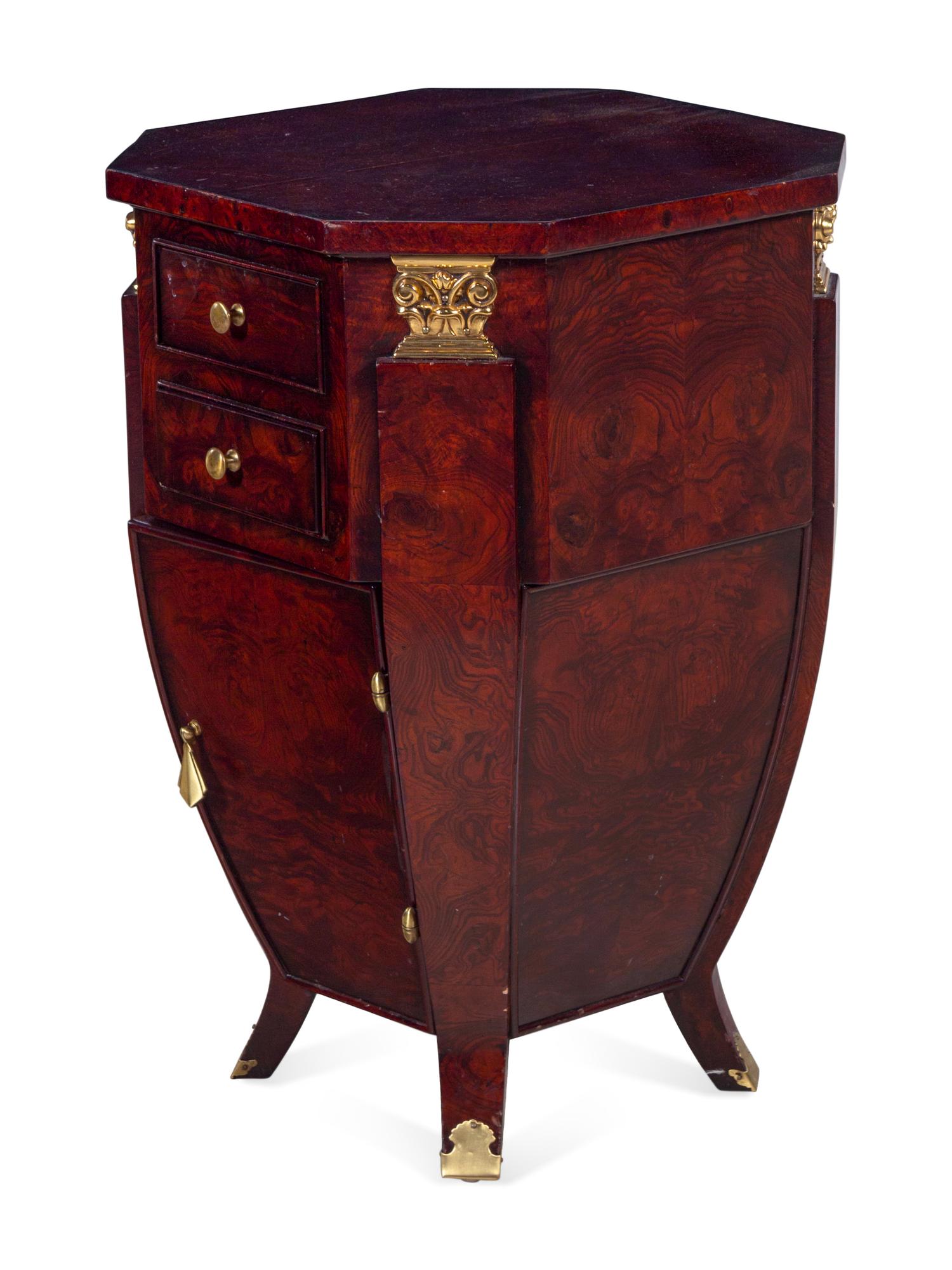 A Gilt Metal Mounted Burlwood Side Table