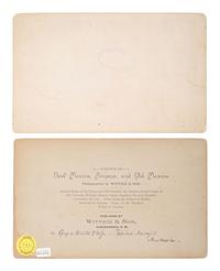 [NATIVE AMERICANS]. 2 boudoir photographs of Southwestern Indians by RANDALL and WITTICK, incl. Apache Chief Chihuahua.
