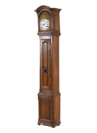 A Louis Philippe Oak Tall Case Clock