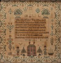 An American Schoolgirl's Needlework Sampler, Wrought by Elizabeth Wright