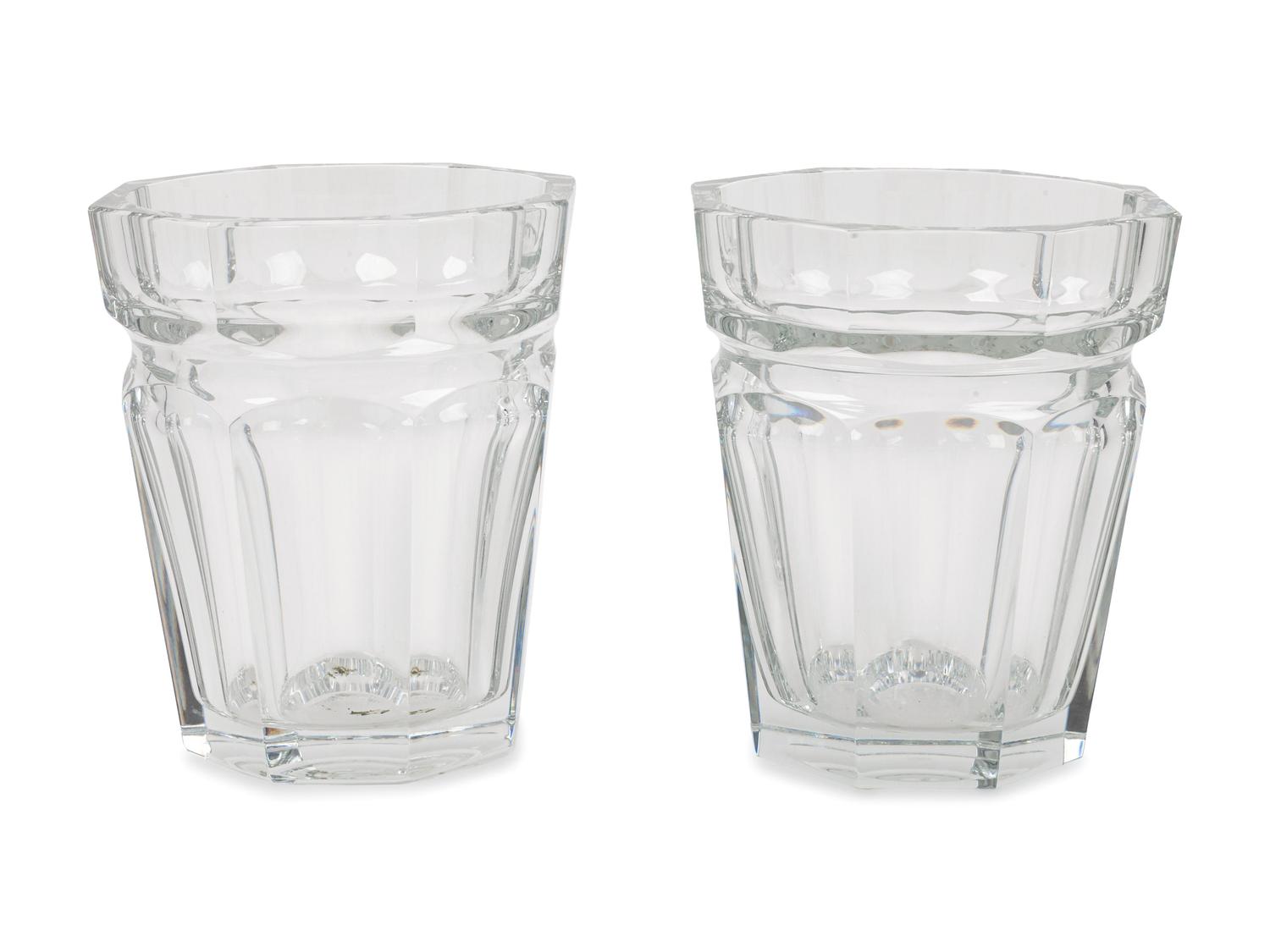 A Pair of Baccarat Cut-Glass Wine Coolers