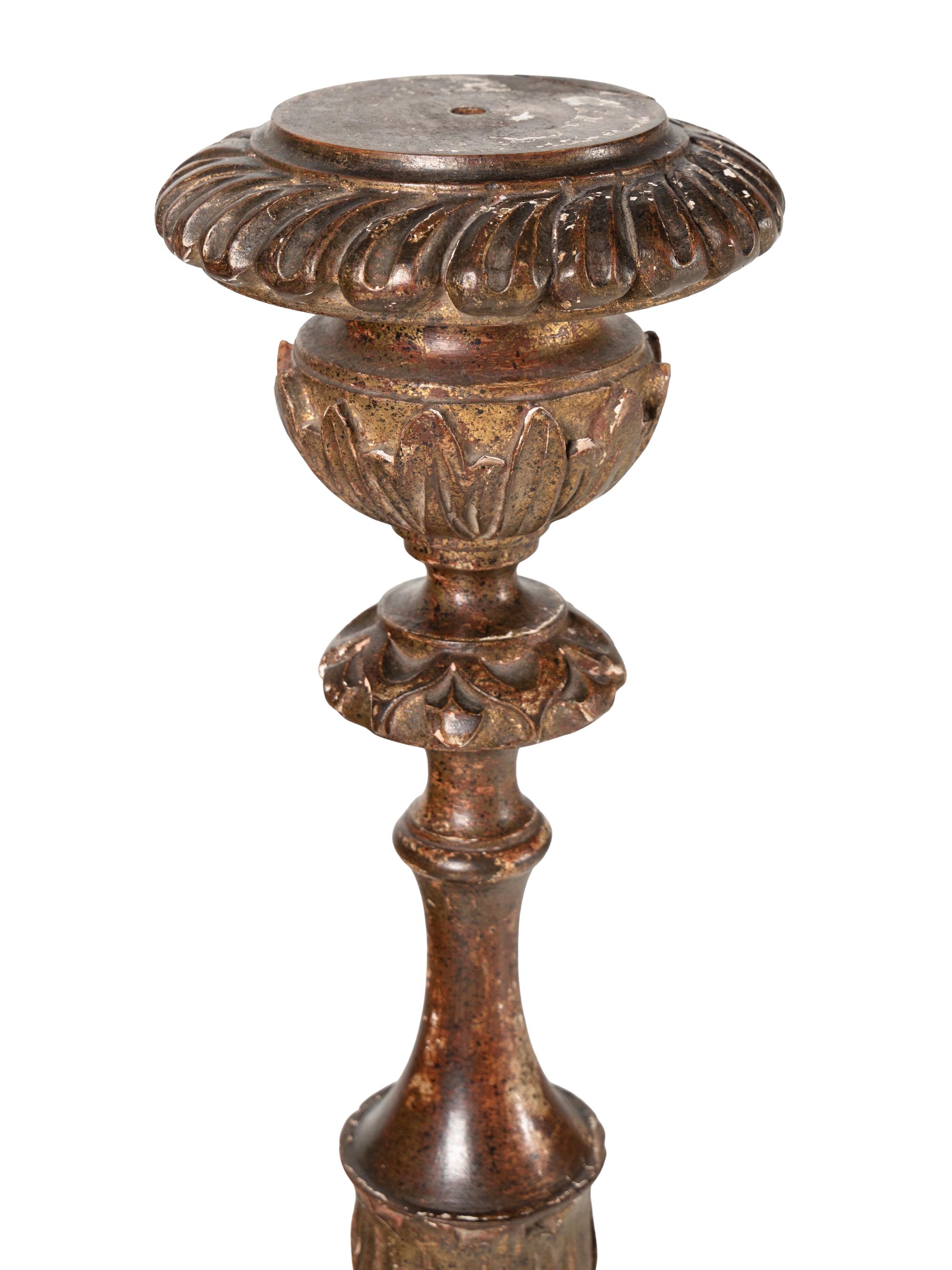 A Large Italian Painted Pricket