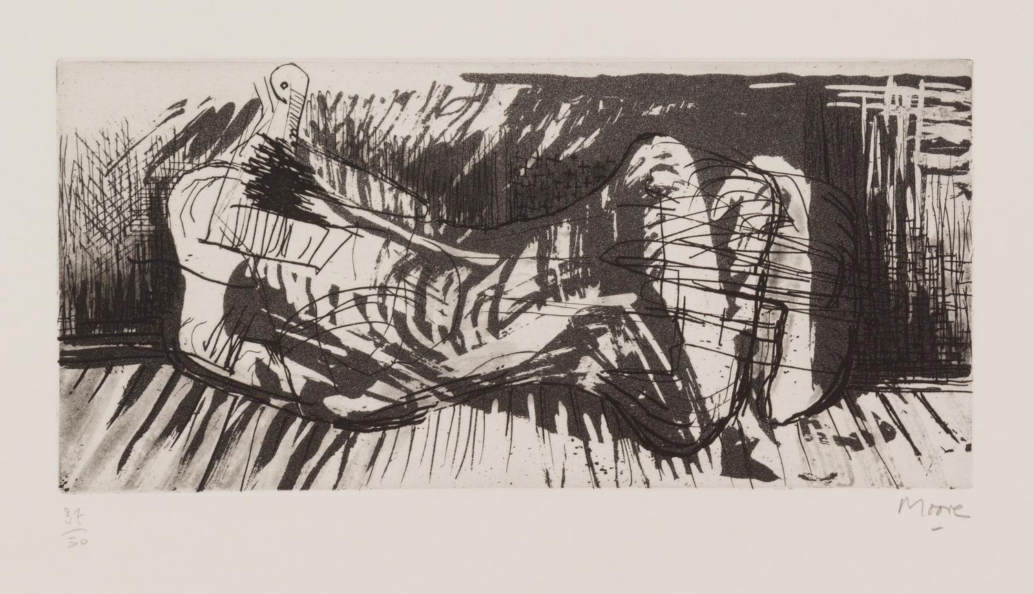 Henry Moore, (British, 1898-1968), Reclining Figure III C194, 1970-72