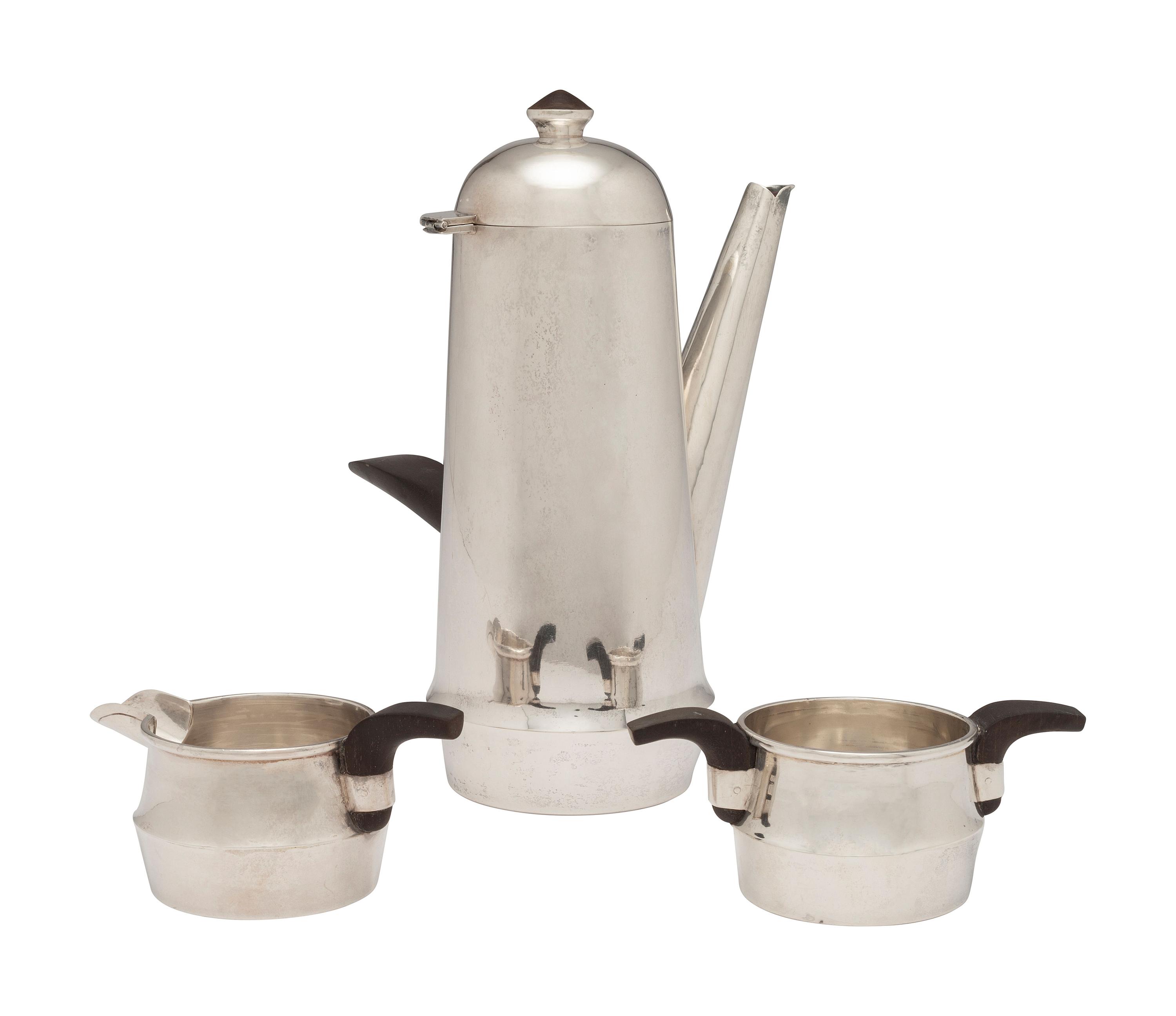 A Mexican Silver Three Piece Coffee Service