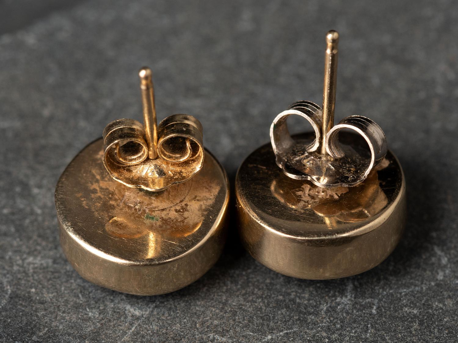 Southwestern 14K Gold and Turquoise Post Earrings