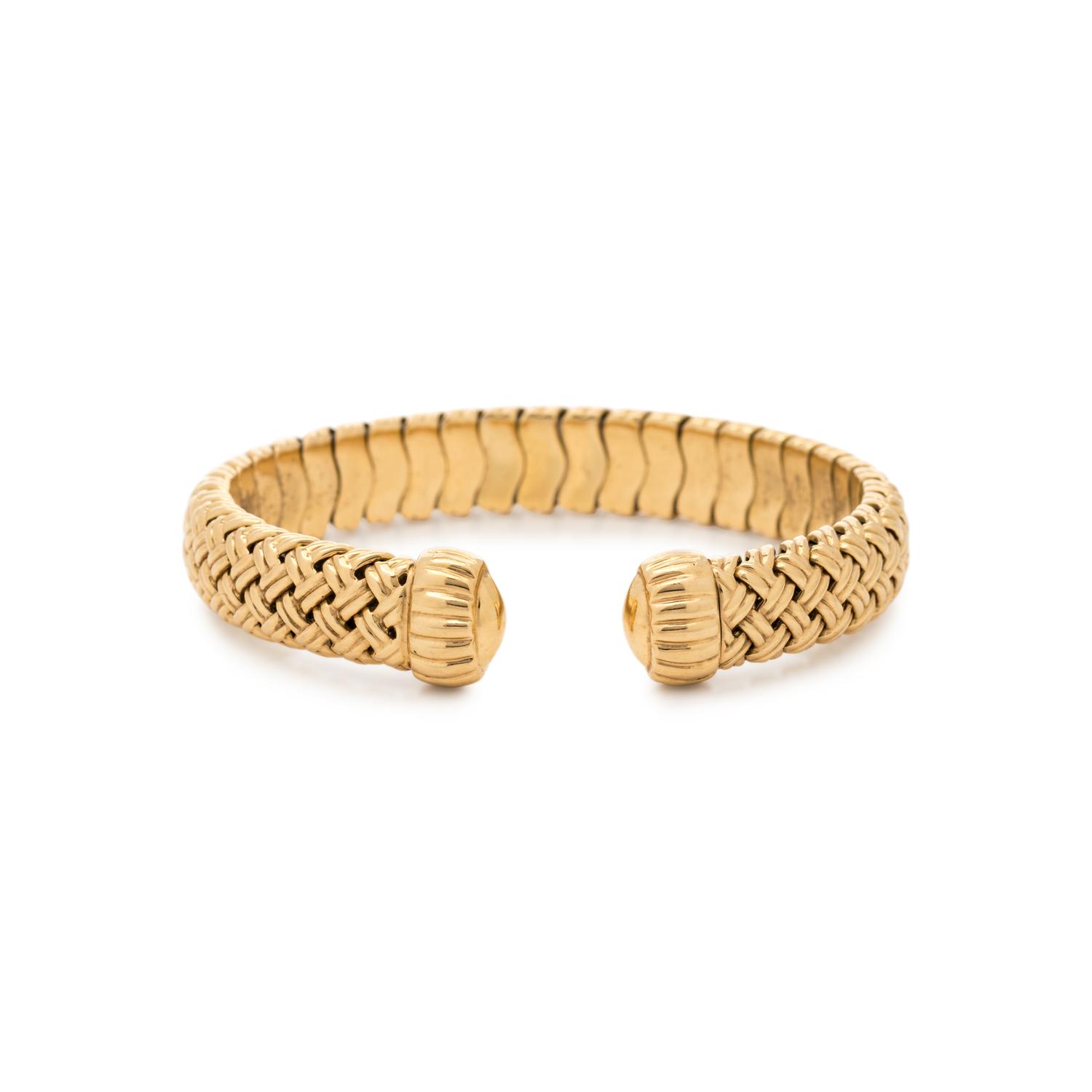 JEAN VITAU, YELLOW GOLD CUFF BRACELET