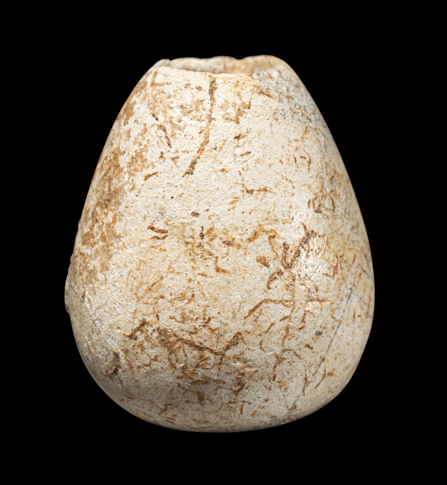 An Egyptian Limestone Mace Head