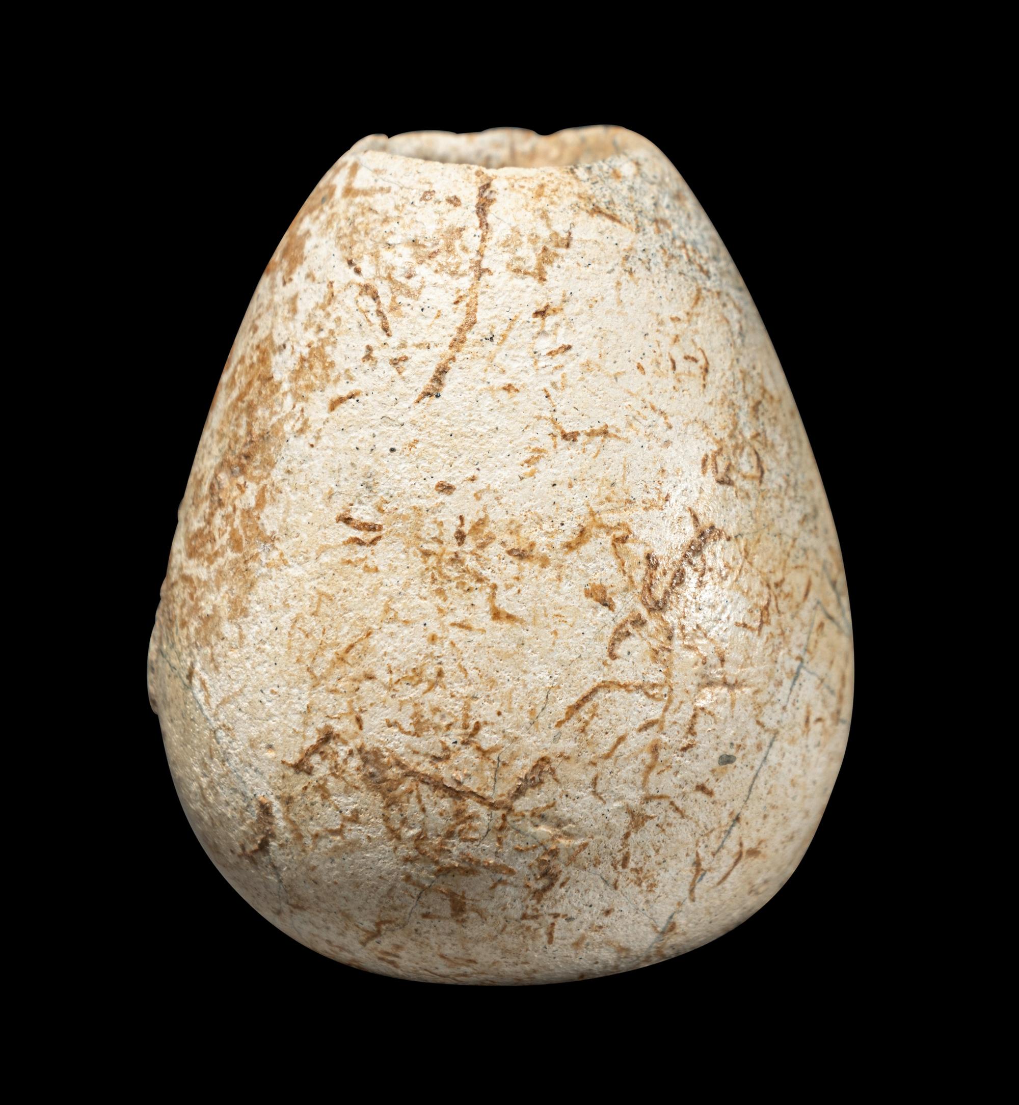 An Egyptian Limestone Mace Head