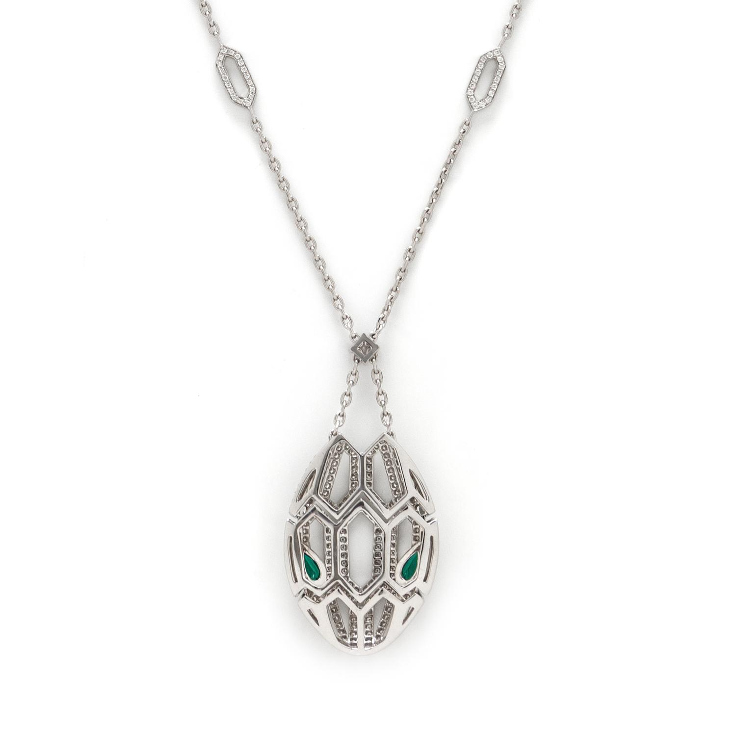 BULGARI, EMERALD AND DIAMOND 'SERPENTI SEDUTTORI' NECKLACE