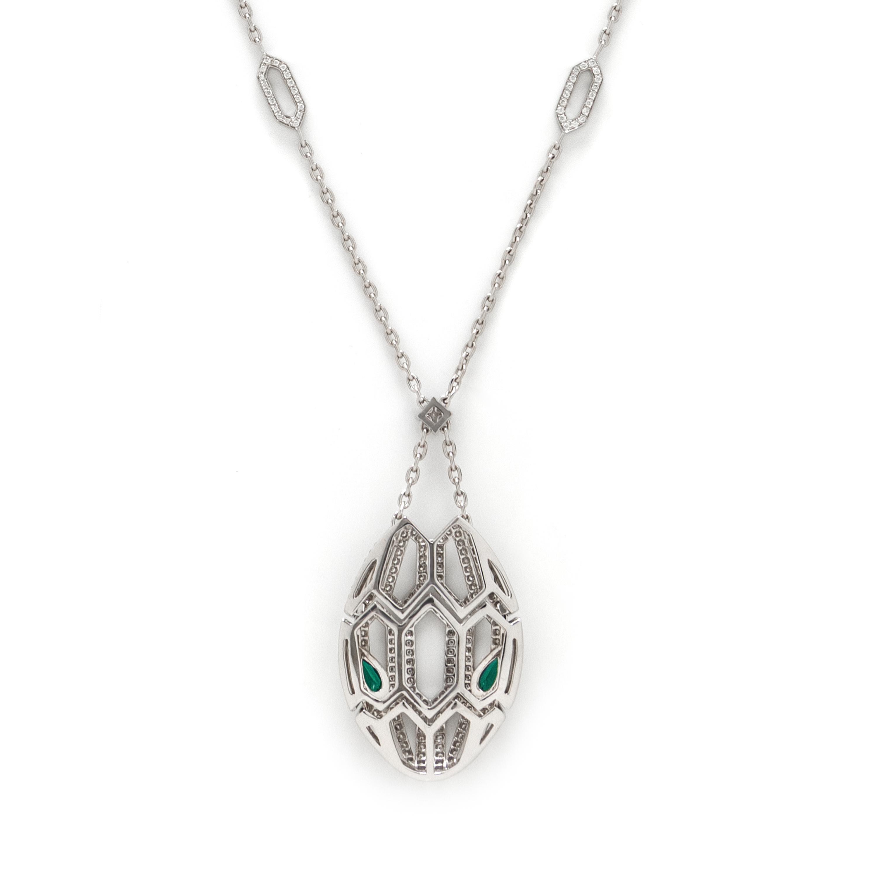 BULGARI, EMERALD AND DIAMOND 'SERPENTI SEDUTTORI' NECKLACE
