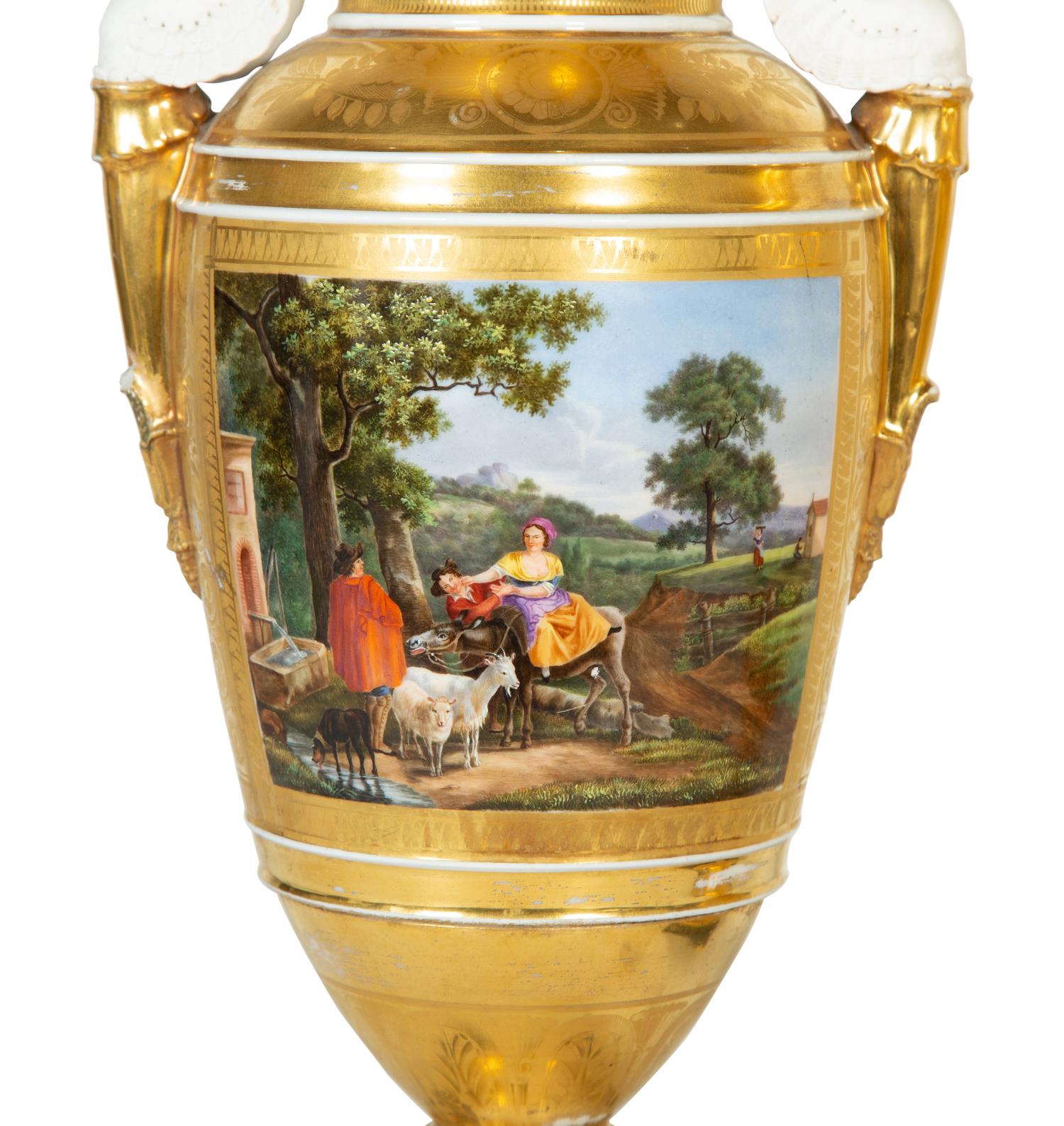 A Pair of Paris Porcelain Vases