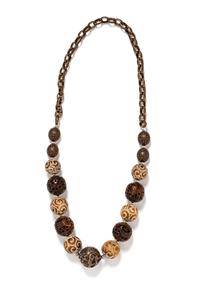 Hardstone and Silver Necklace, 1960-90s