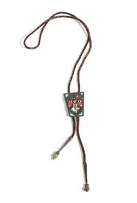Zuni Mosaic Inlay Bolo Height 2 inches