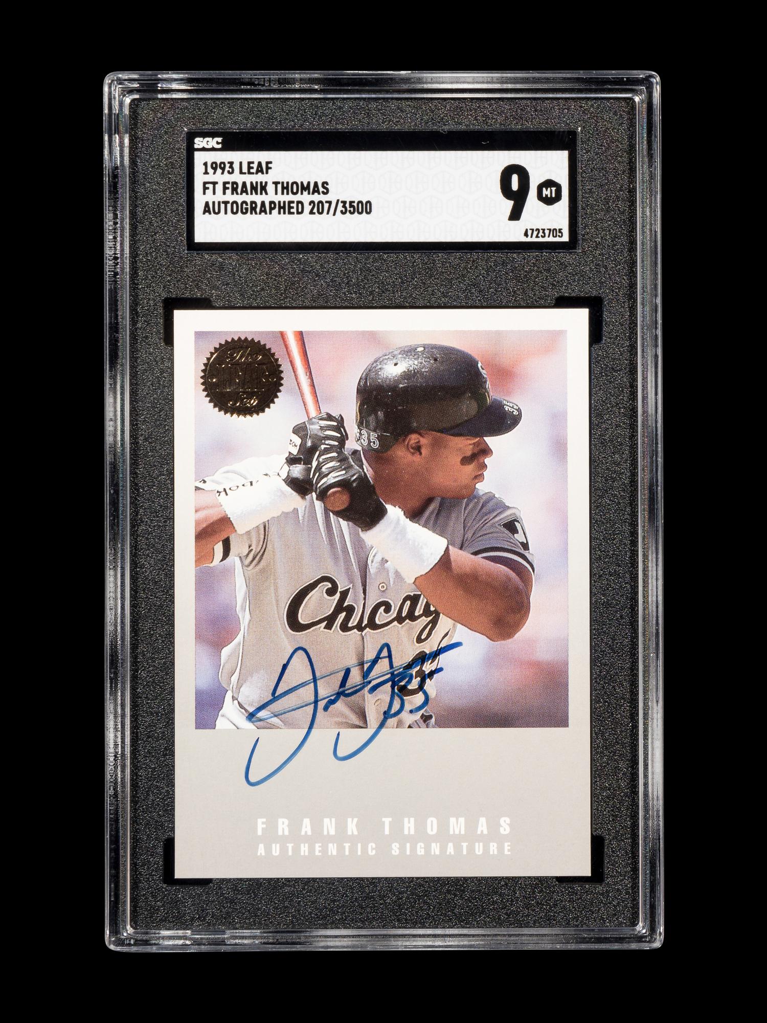 A 1993 Leaf Frank Thomas Signed Autograph Limited Edition Baseball Card (SGC 9 MINT),