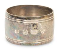 Twenty-two English Silver Napkin Rings by J. A. Campbell, London 1977-2012