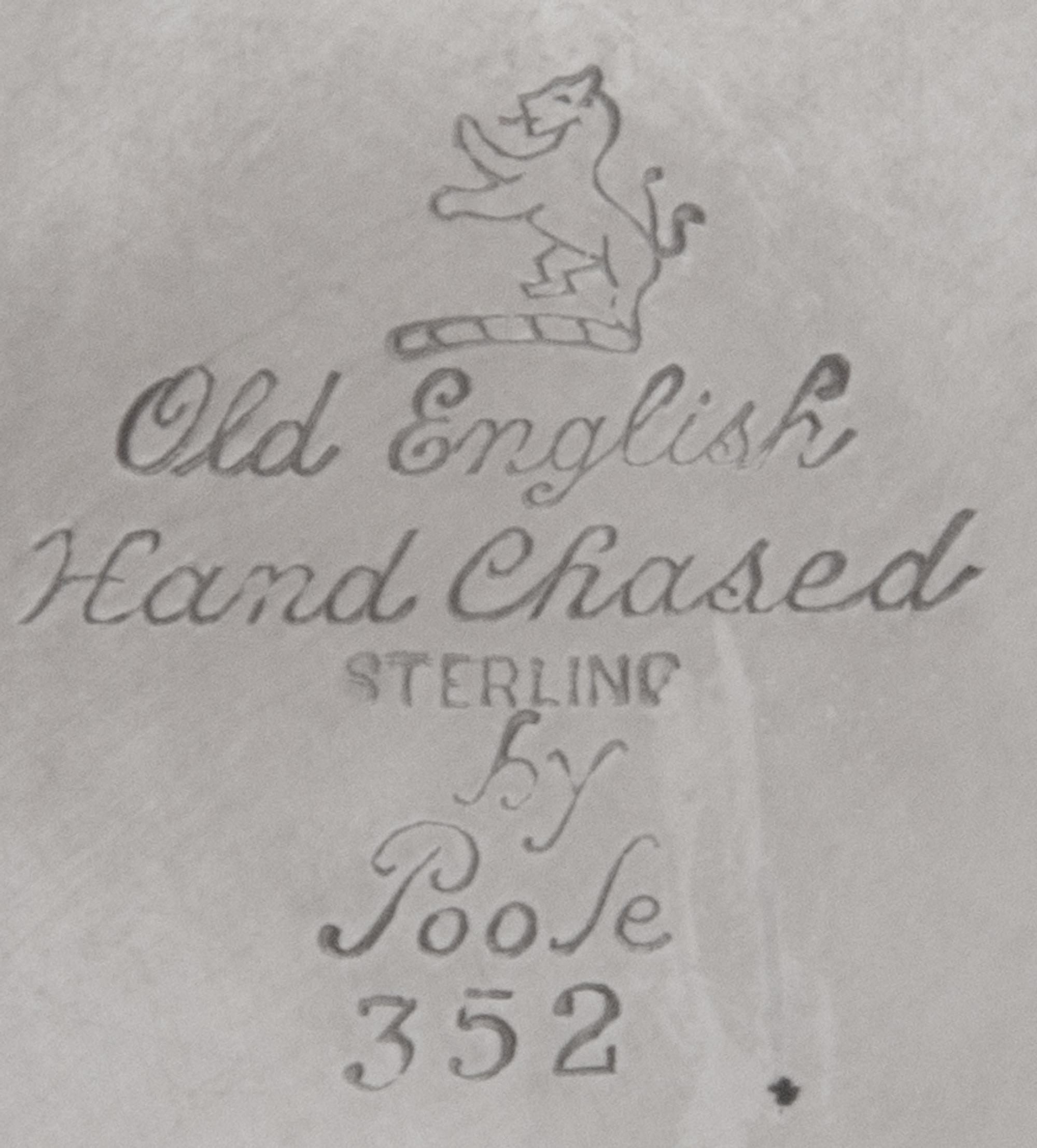 An American Silver Center Bowl, Poole Silver Co., Taunton, MA, Old English pattern.