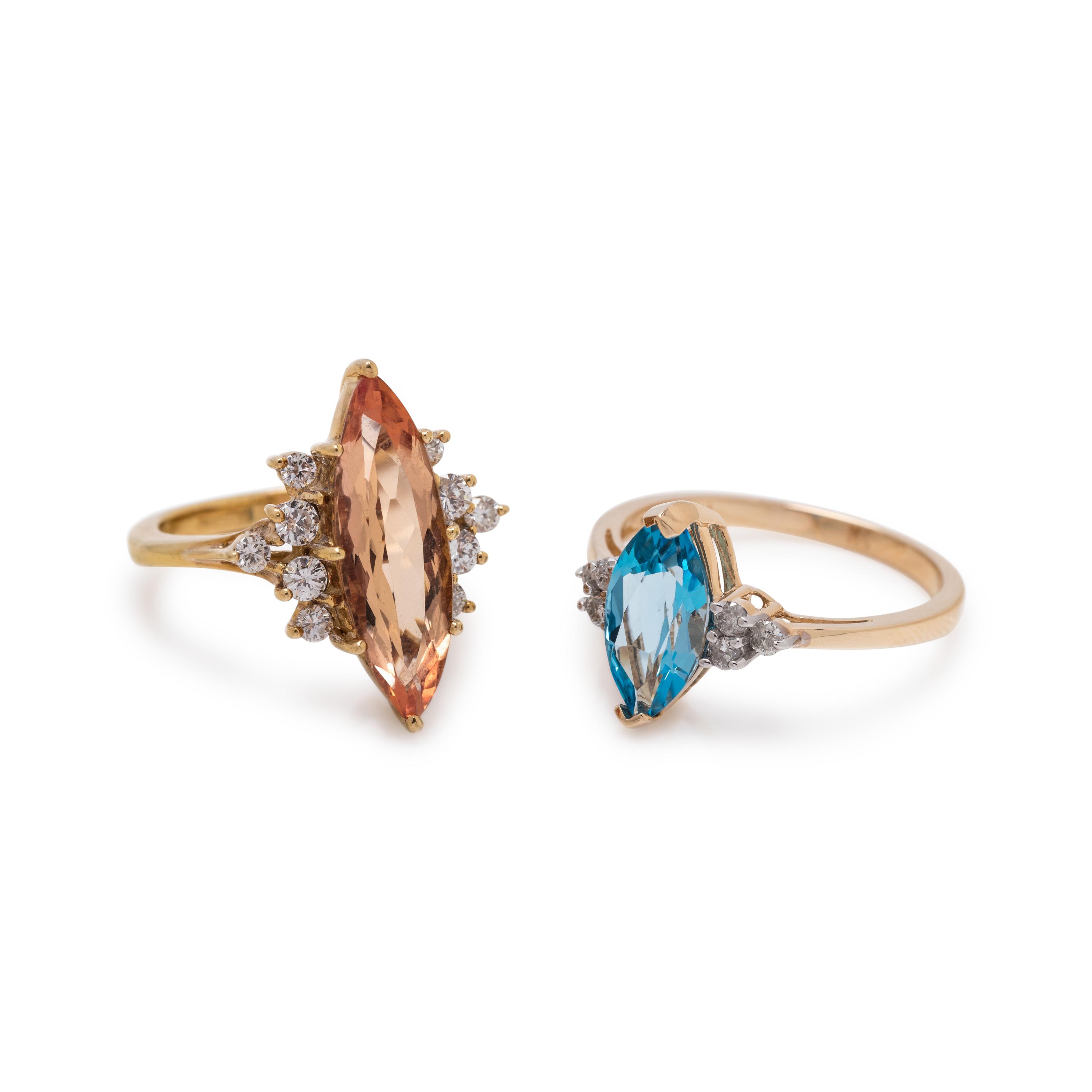 COLLECTION OF GEMSTONE AND DIAMOND RINGS