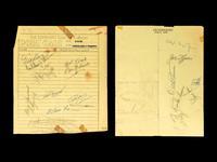 A Group of 1950s Signed Autograph Pages Featuring Baseball Hall of Famers Including Nellie Fox,