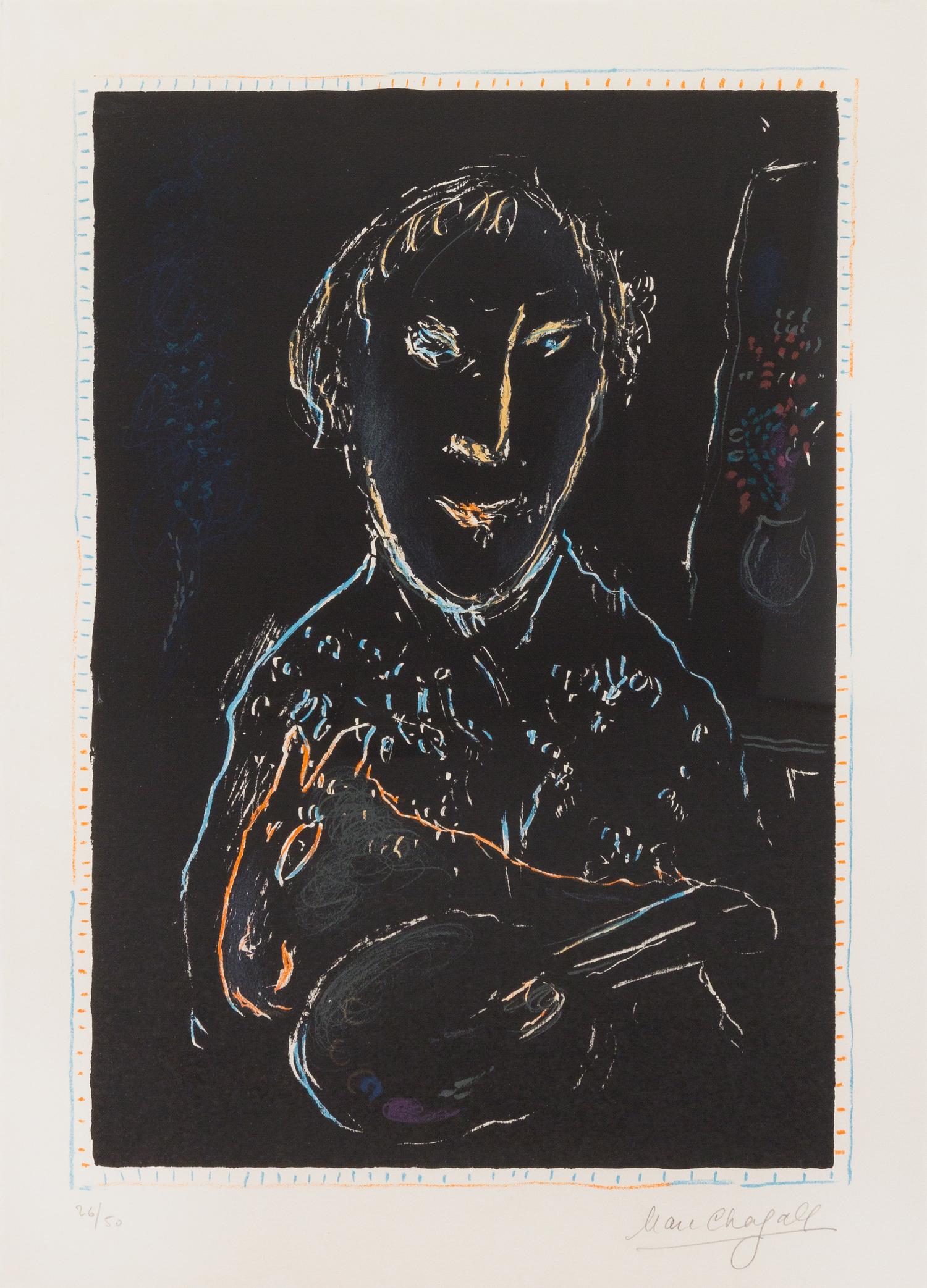 Marc Chagall, (French/Russian, 1887-1985), Autoportrait, 1973