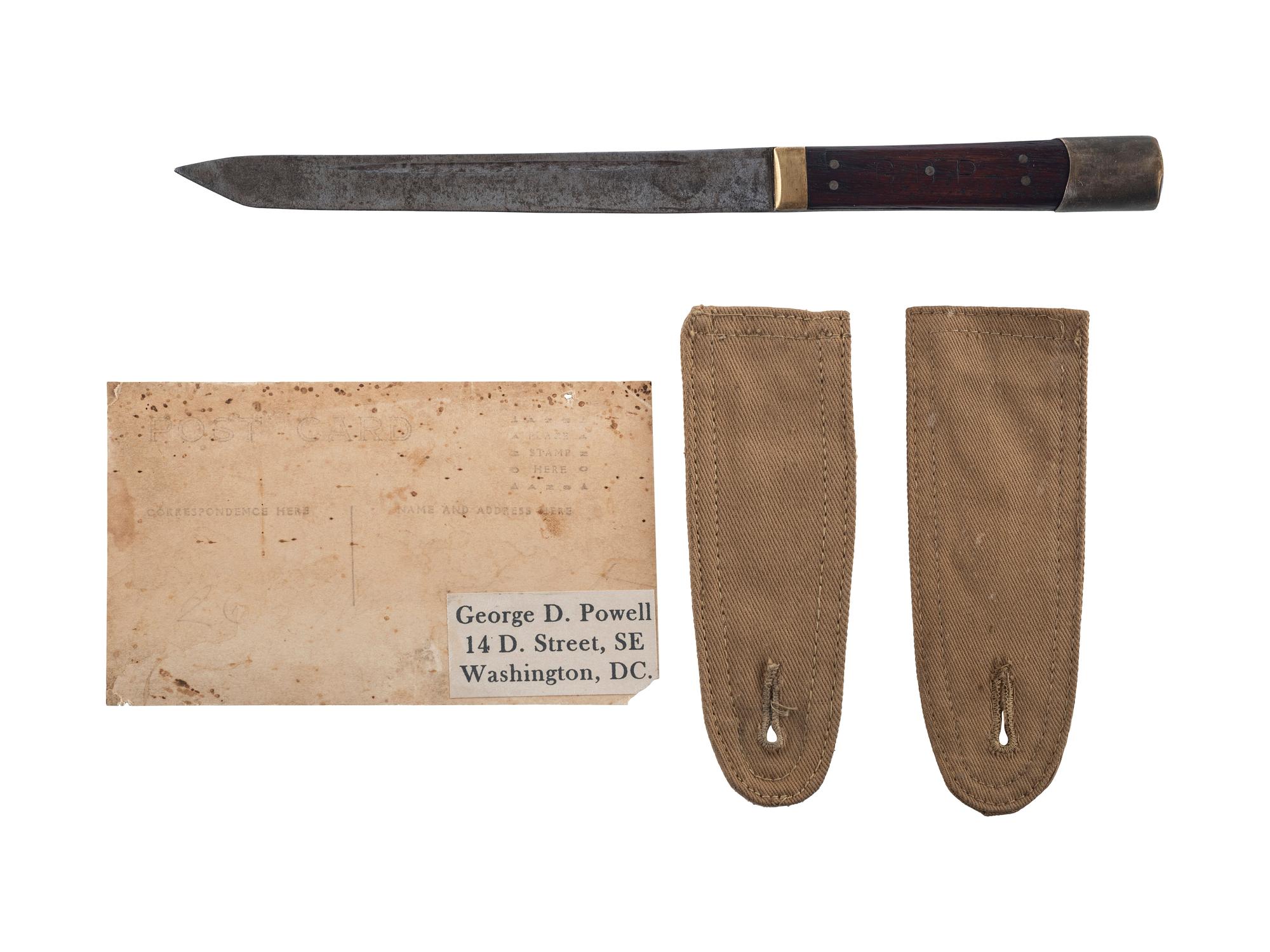 [BUFFALO SOLDIERS] -- [SPANISH AMERICAN WAR]. Sergeant Major George D. Powell, Co. C, 24th US Infantry, archive incl. Buffalo Soldiers' parade flag, identified wooden box and personal items.