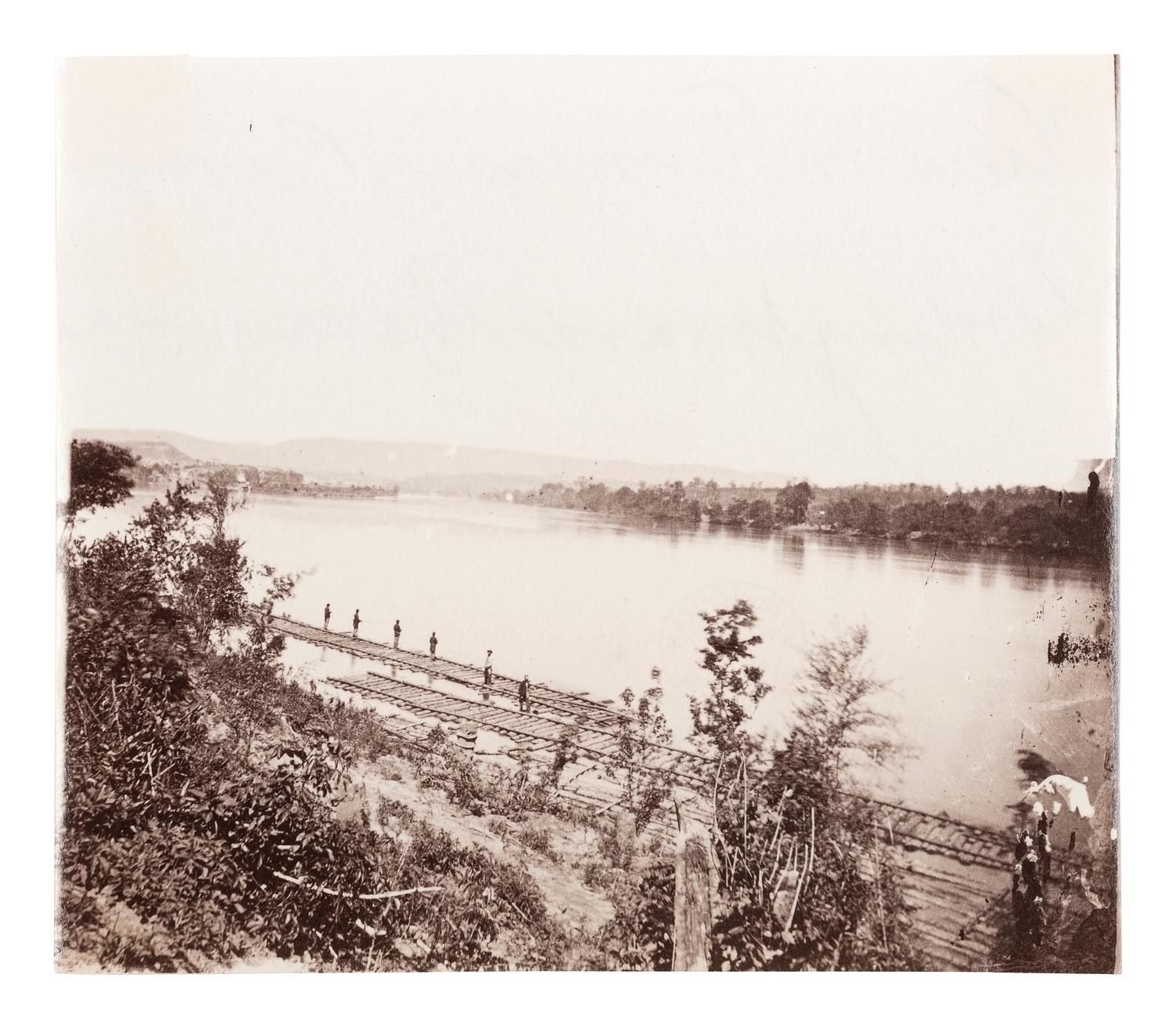 [CIVIL WAR]. BARNARD, George N. (1819-1902), photographer. View on Tennessee River looking towards Chattanooga . Ca 1864.