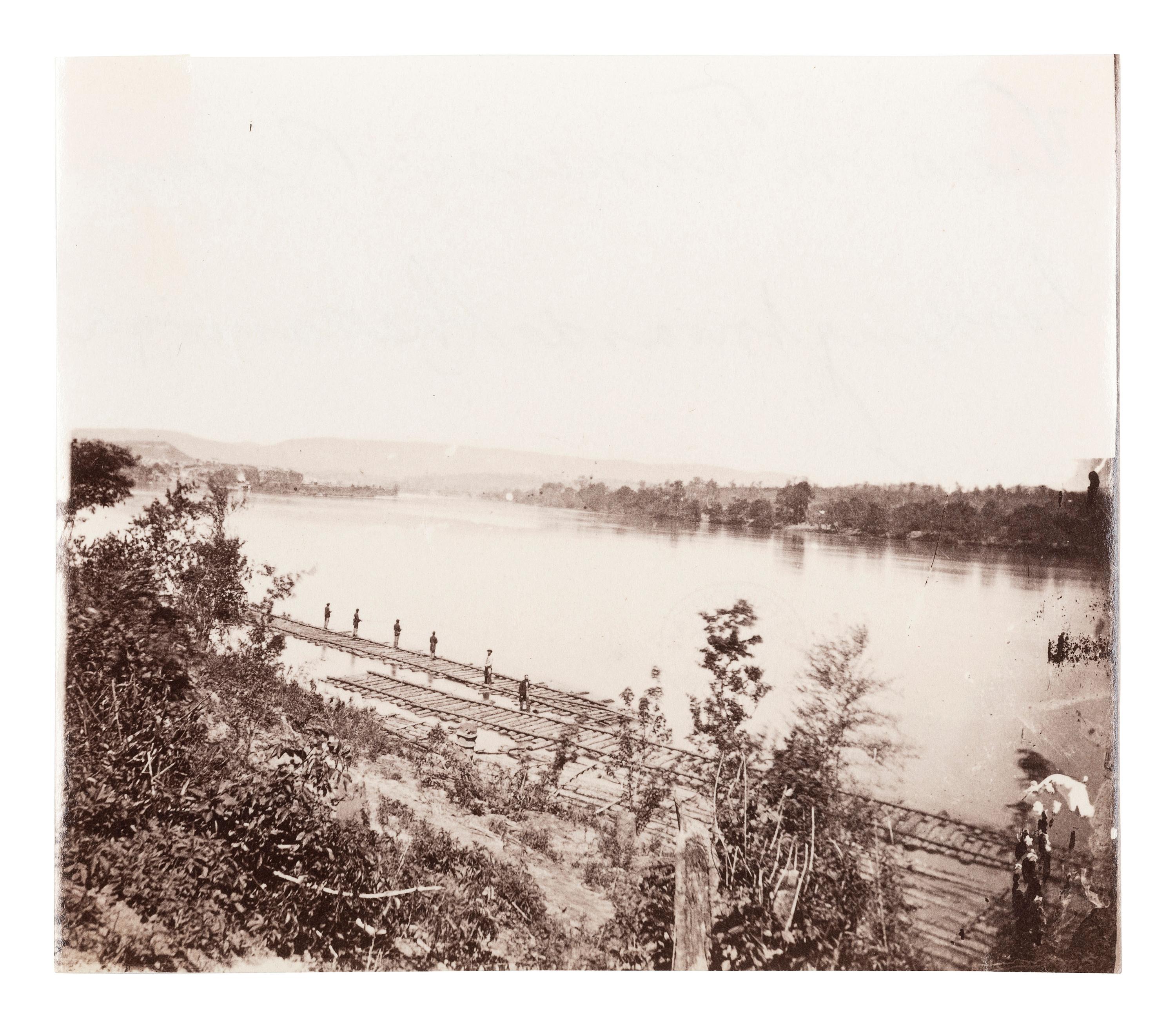 [CIVIL WAR]. BARNARD, George N. (1819-1902), photographer. View on Tennessee River looking towards Chattanooga . Ca 1864.