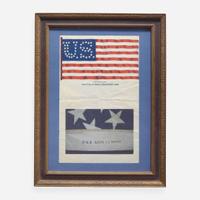 A rare 44-Star American National Flag commemorating Wyoming statehood Patent date August 12, 1890