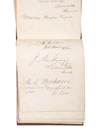 [POLITICS]. Autograph book with signatures from the James Buchanan administration, including: