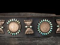 Navajo Silver Dollar and Petit Point Turquoise Concha Belt