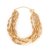 YELLOW GOLD MULTISTRAND NECKLACE
