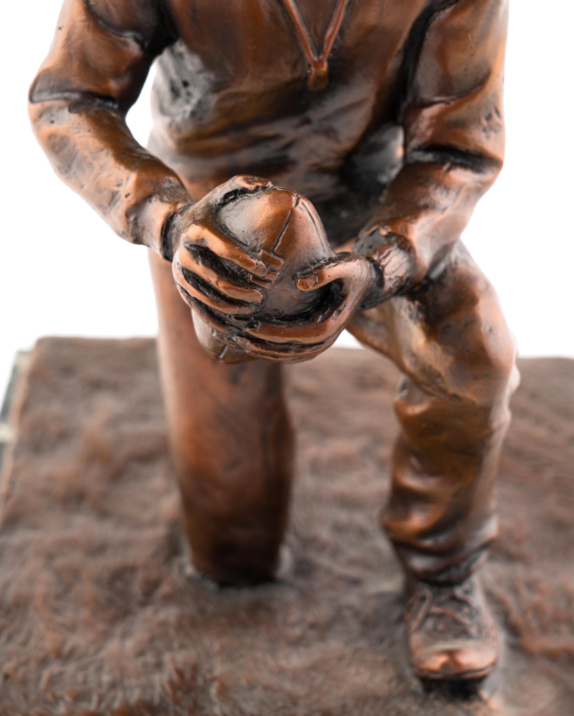 Mike Ditka's Personally Owned Frank Leahy Award/Sculpture by Jerry McKenna Formerly Displayed in Ditka's Chicago Home