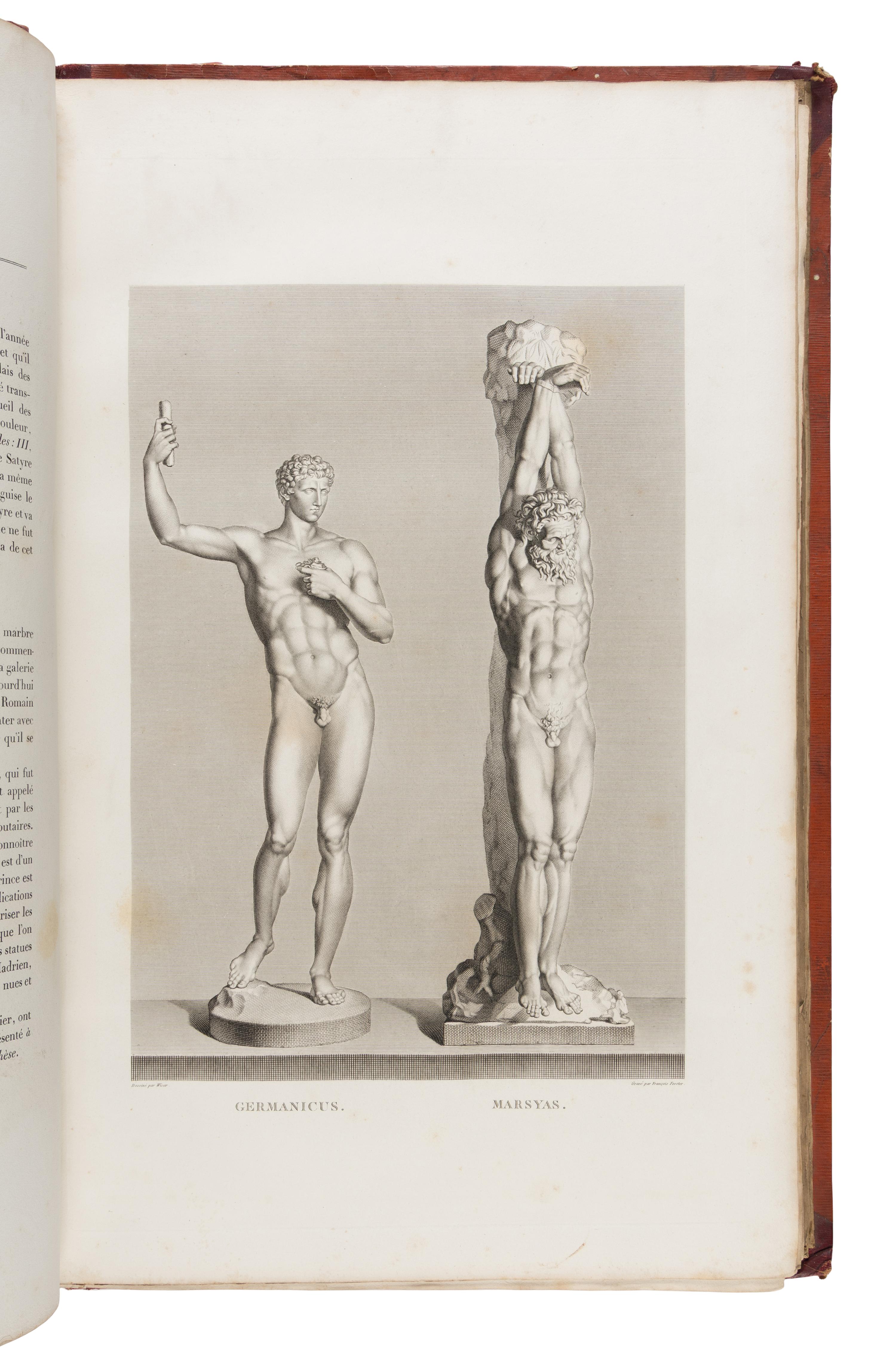 Mongez, Antoine (1747-1835). Tableaux, Statues, Bas-Reliefs et Camées, de la Galerie de Florence, et du Palais Pitti.. . Paris: Lacombe; and L. J. Masquelier, 1789-1807.